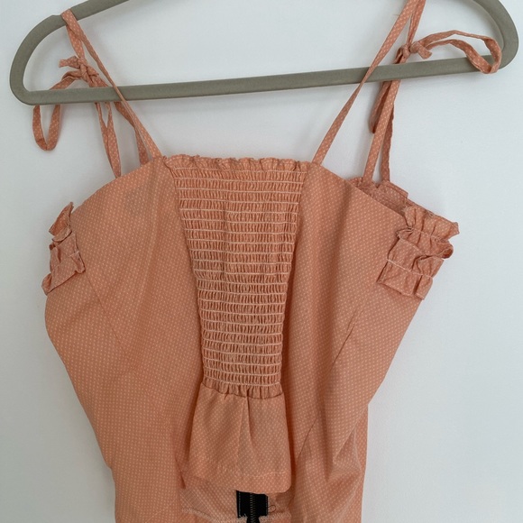 Urban Renewal zip-up coral camisole. Sz Medium - Picture 3 of 3